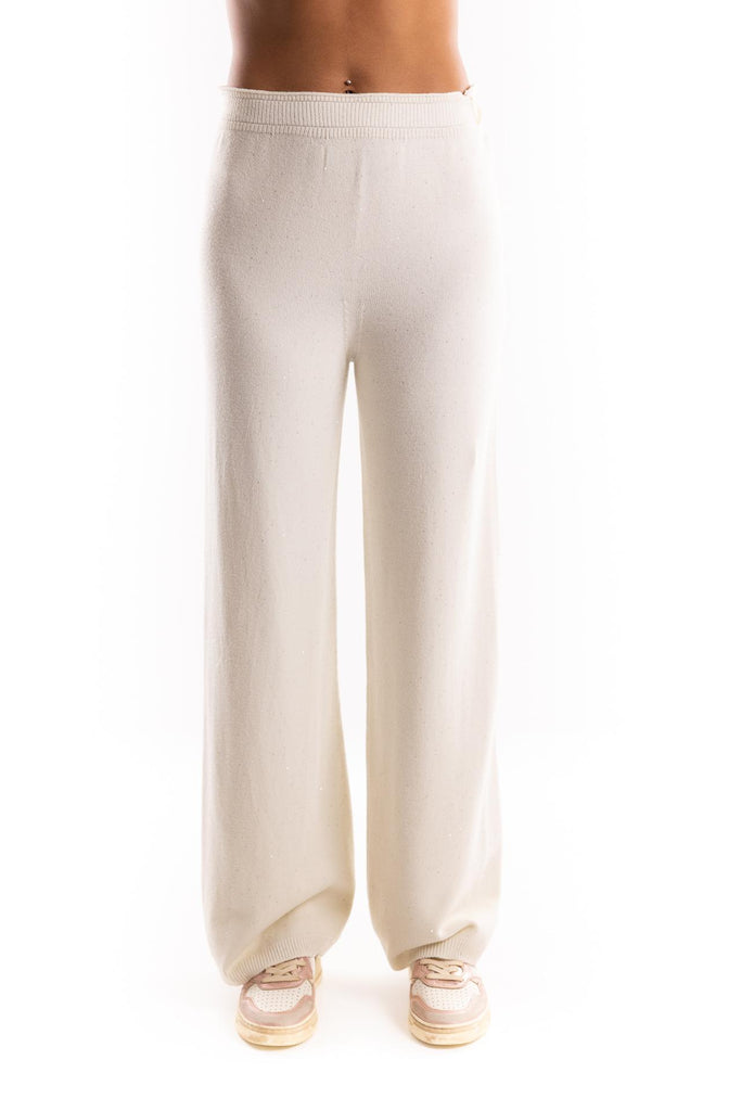 Pantalone dritto strass color burro HMABW02317 BI04BURRO HINNOMINATE 