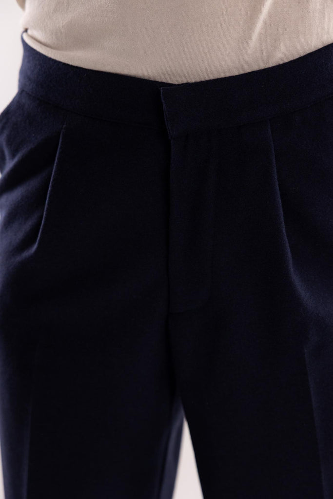 Pantaloni uomo in lana blu A2U105 BLU THE EDITOR 