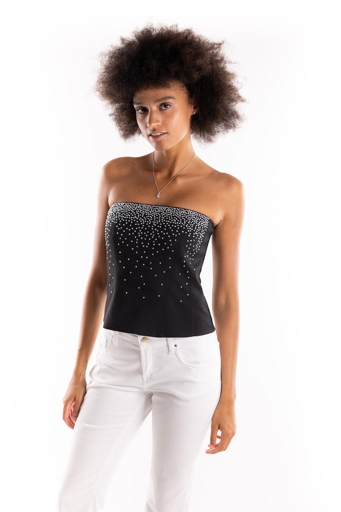 Top nero con strass 2523166062200 NERO MARELLA 