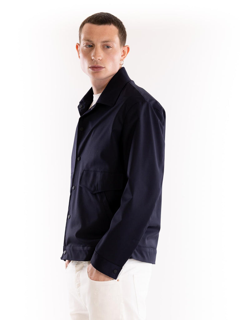 Caban uomo in tessuto blu S2S5CT00J013 174 OUTFIT 