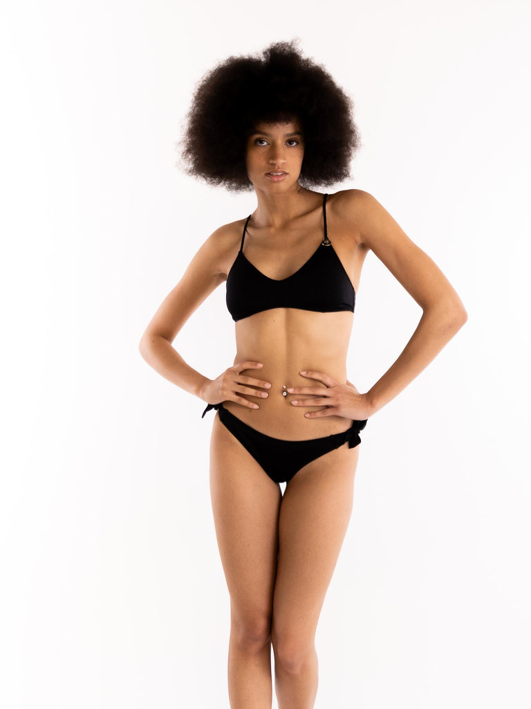 Bikini top e slip shiny nero FGBW3623 NERO 4 GIVENESS 