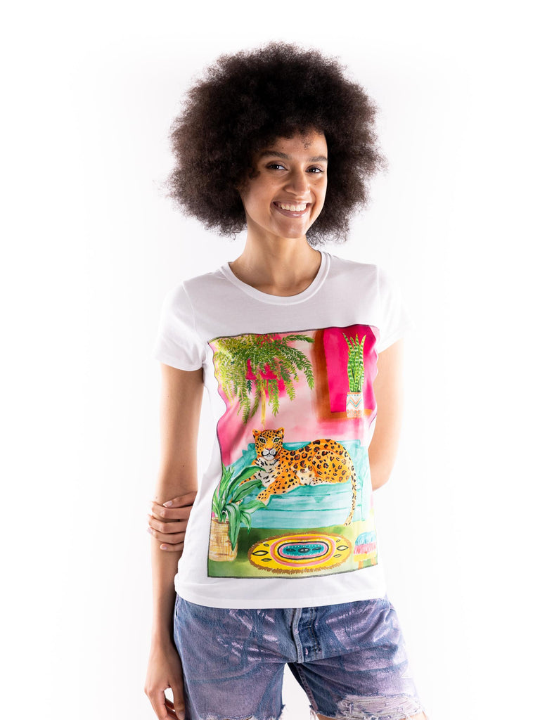 T-shirt donna tiger sofa bianca ICON/WOMAN TIGER SOFABIANCO BASTILLE 