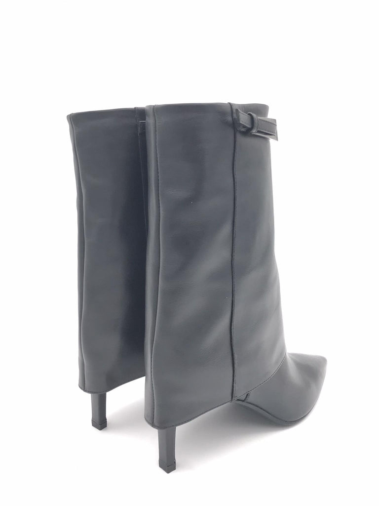 Stivale Dafne in pelle nera con risvolto 2736 NERO ZULIAN 