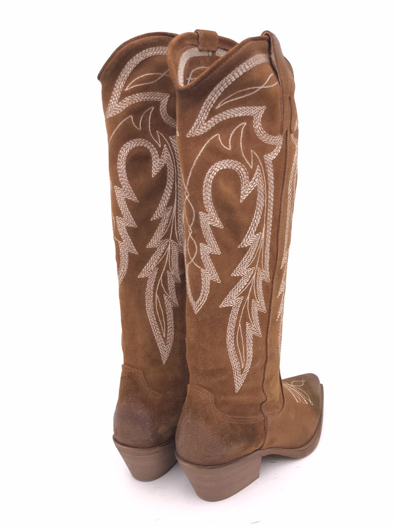 Texano alto in crosta cuoio DX217B CUOIO METISSE 