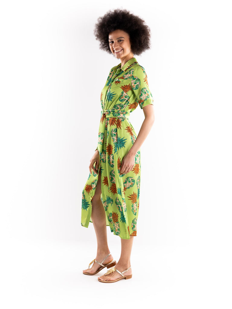 Abito chemisier riri ananas verde RIRI 14VERDE IL THE' DELLE 5 