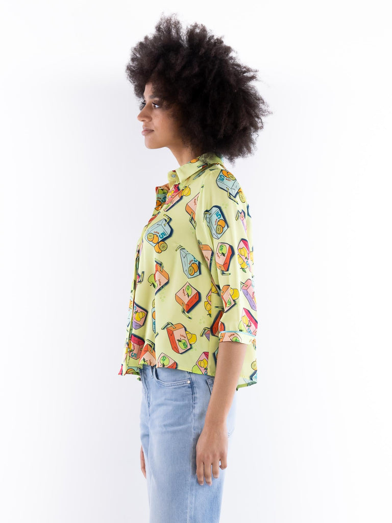 Camicia Spoon in fantasia juice gialla SPOON 21GIALLO IL THE' DELLE 5 