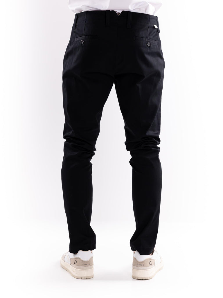 Pantalone uomo chinos nero B081 NERO PAOLO PECORA 