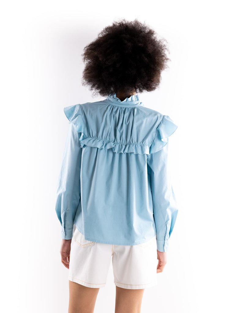 Camicia donna rouges sugar BUS25115 AZZURRO BRAND UNIQUE 