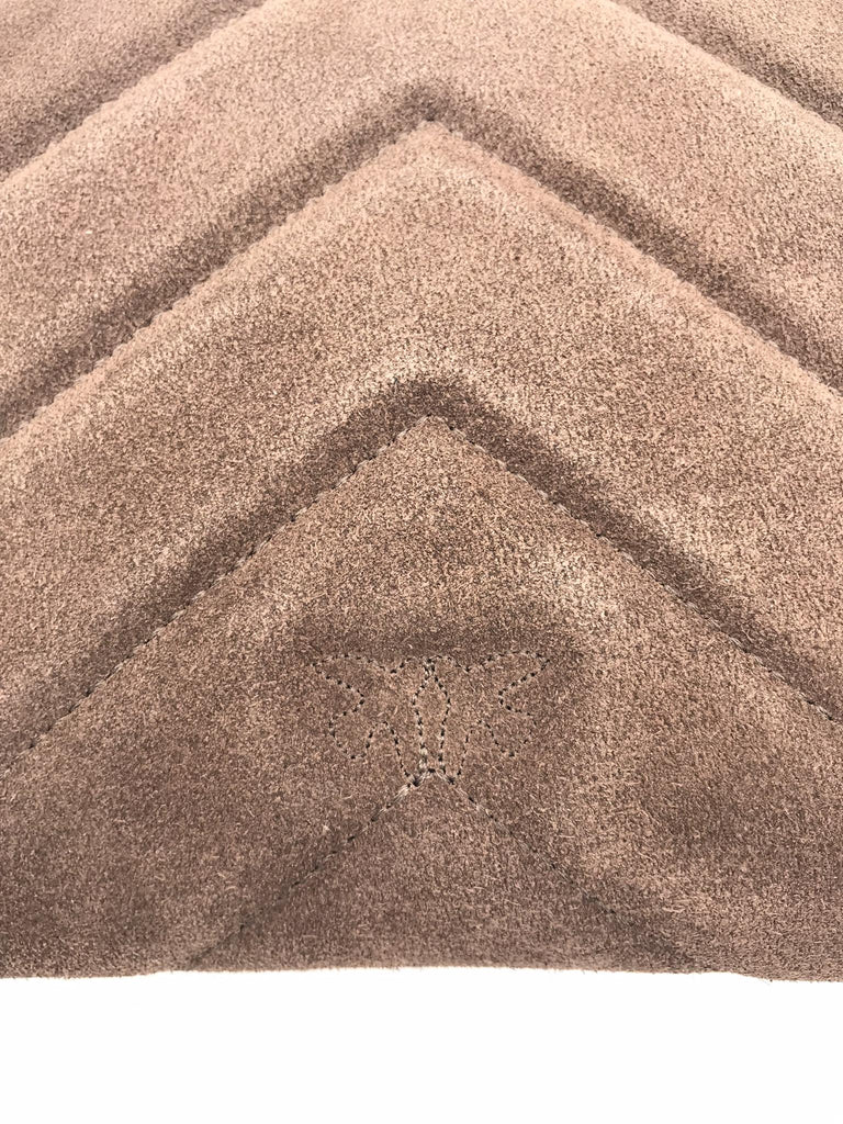 Bustina flet purse in pelle scamosciata marrone 104820 A2JHMARRONE PINKO 