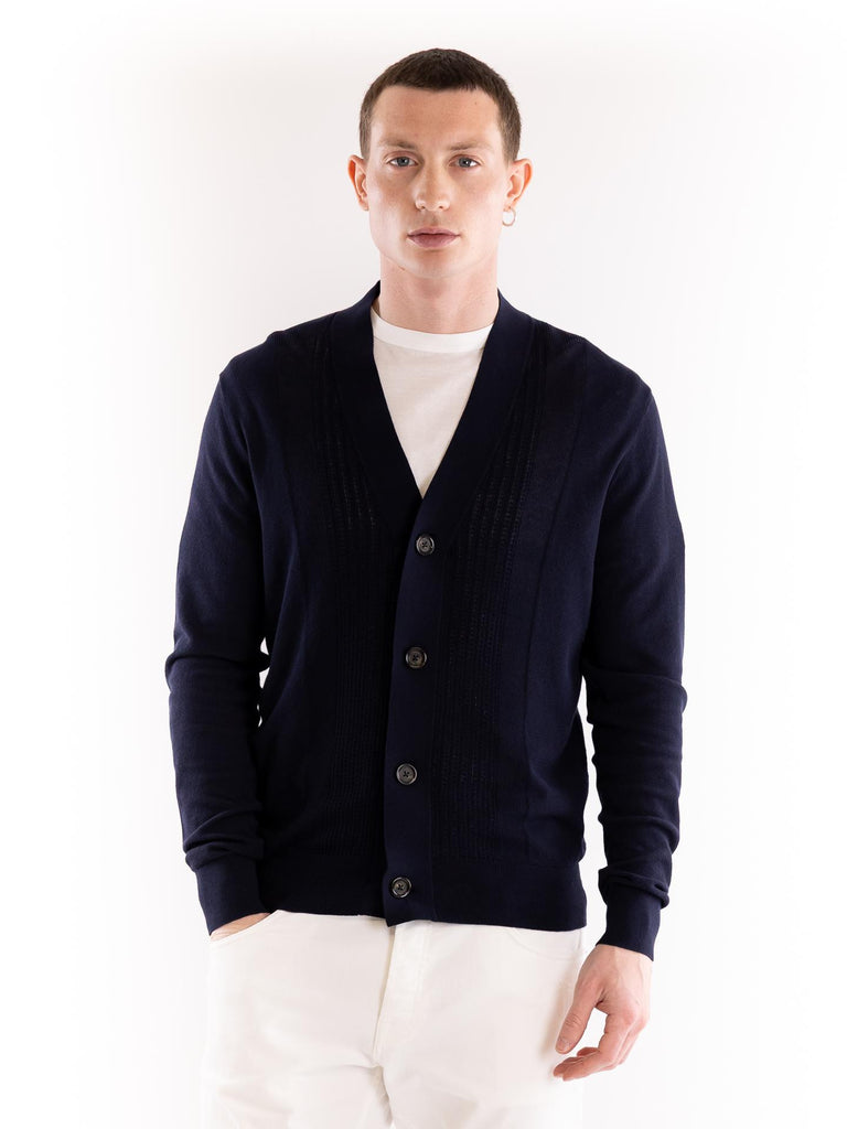 Cardigan uomo blu A043 F3006685 PAOLO PECORA 