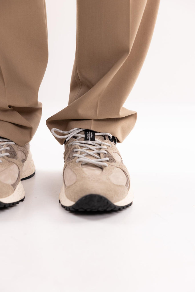 Pantalone a palazzo in tessuto fluido beige OF1F2W5P019 BEIGE OUTFIT 