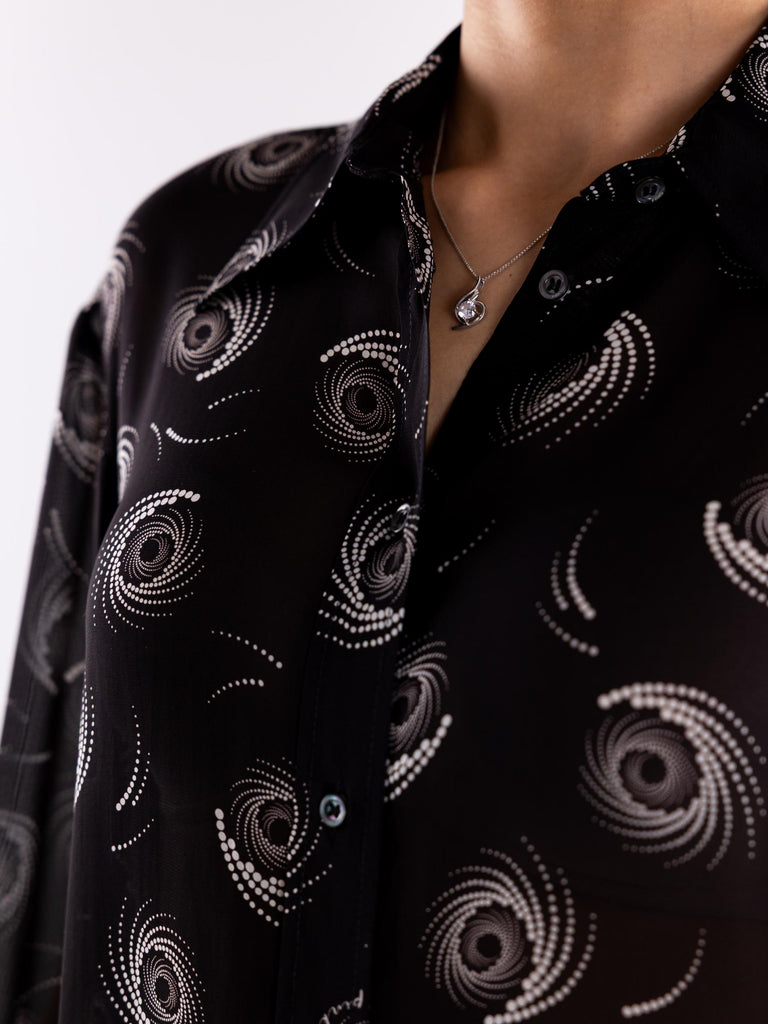 Camicia donna Fortini nera 104401 A272ZZ2 PINKO 