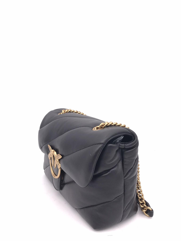 Borsa media love puff maxi quilt nera 100038 A0F2-Z99QNERO PINKO 