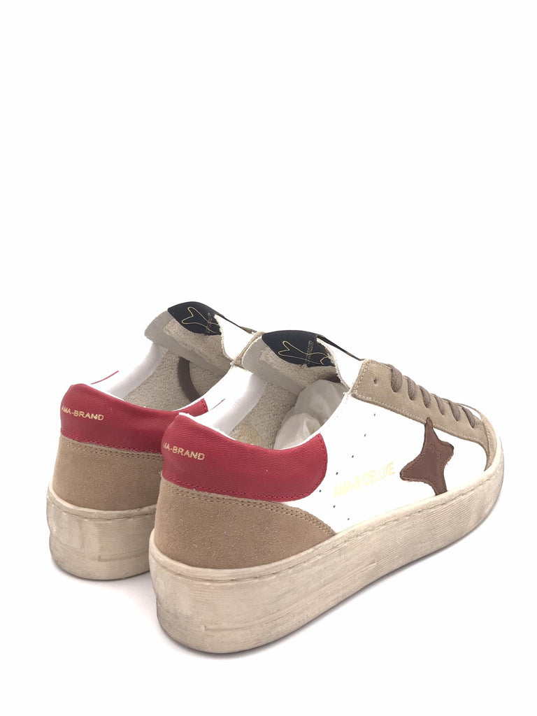 Sneakers Slam bianca-beige 4358 BIANCA-BEIGE AMA BRAND 