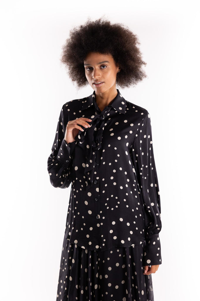 Camicia black pois 15053 NERO 5 PROGRESS 