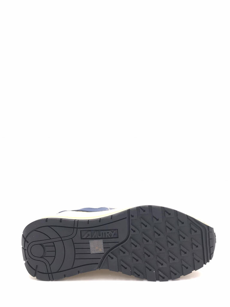 Sneakers Reelwind low in suede, nylon e pelle ecru con dettagli blu WWLM-UT27 BEIGE-BLU AUTRY 