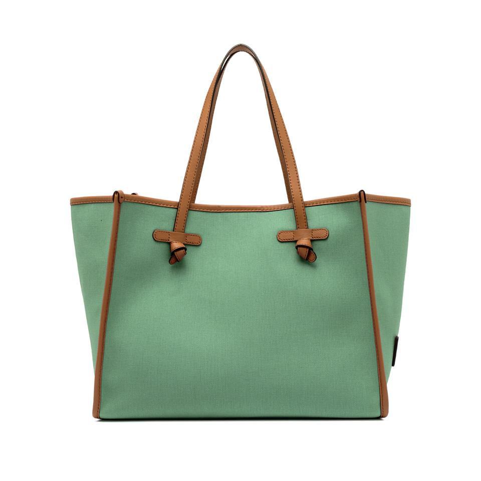 Borsa Marcella canvas menta-corda-caramel BS6850 MENTA/BEIGE GIANNI CHIARINI 
