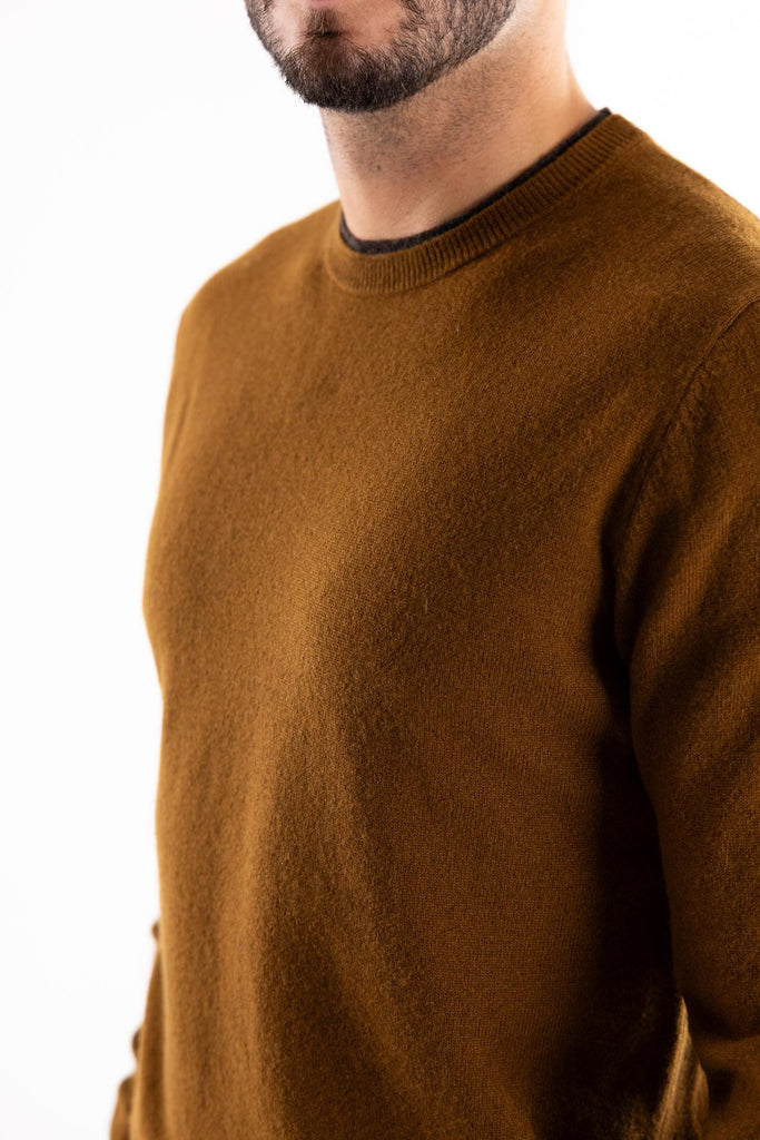 Maglia girocollo in lana media pesantezza bruciato A035 BRUCIATO PAOLO PECORA 