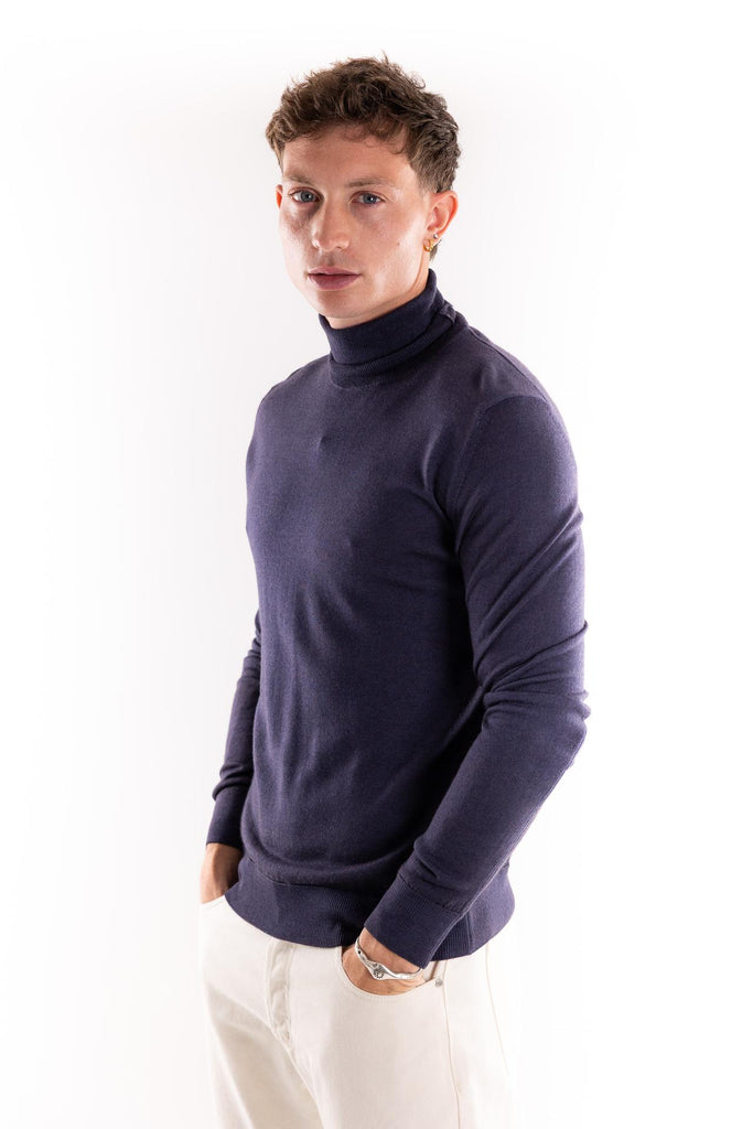 Maglia lupetto color mud OF1F2W5M008 BLU OUTFIT 