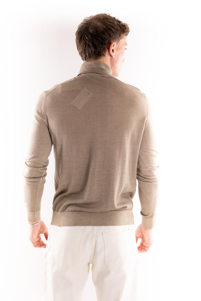 Maglia lupetto color mud OF1F2W5M008 BEIGE OUTFIT 