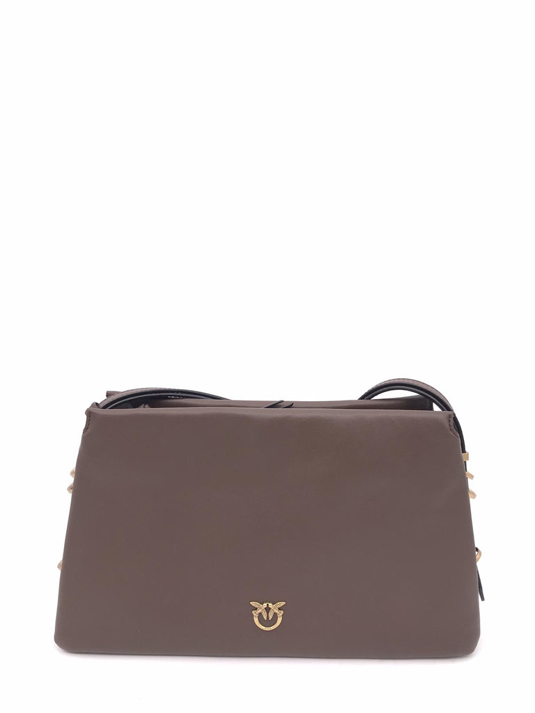 Borsa Triplet in vitello marrone 105161 A0QOMARRONE PINKO 