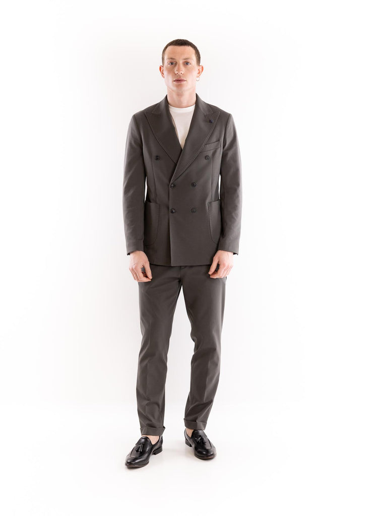 Completo uomo doppio petto in jersey militare S2S5CT00A016 131 OUTFIT 