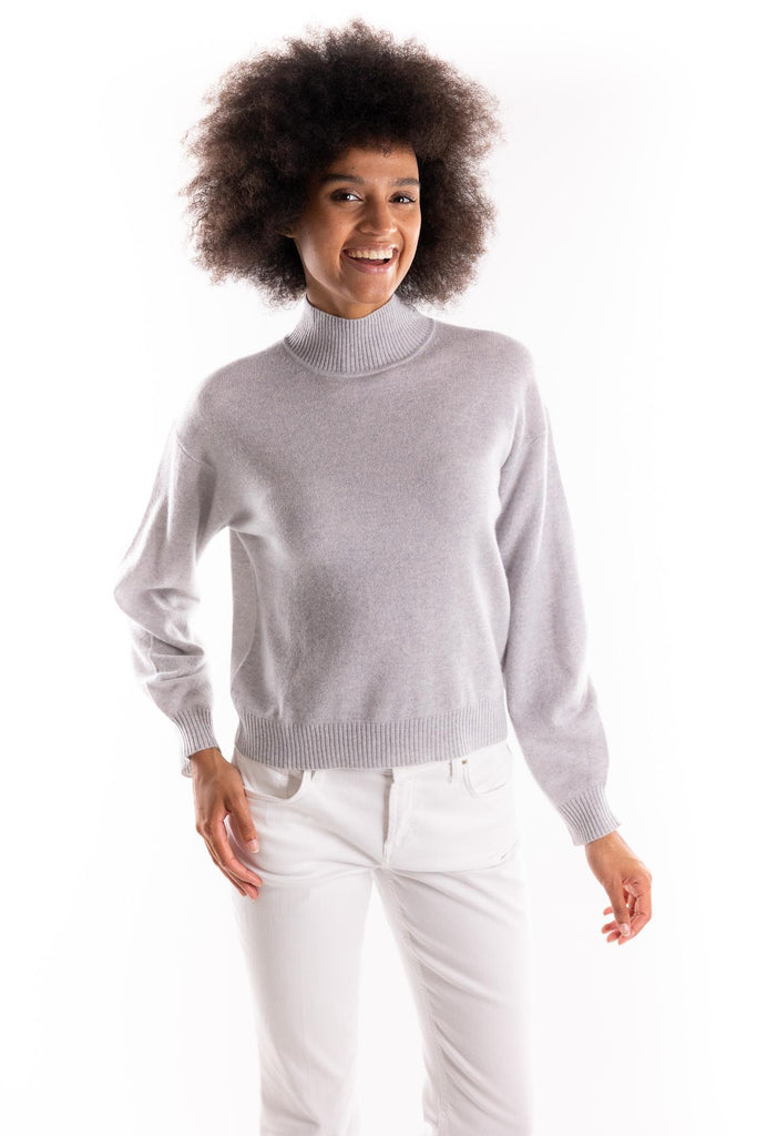 Maglia Febo a collo alto in cashmere grigio chiaro 2523366112200 003GRIGIO CHIARO MARELLA 