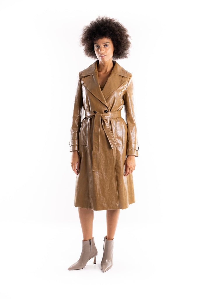 Trench Soledad doppiopetto cammello 2523126011200 002CAMEL MARELLA 