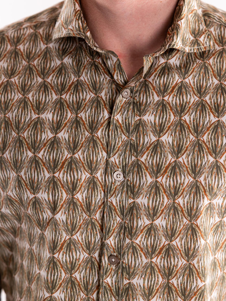 Camicia in fantasia floreale verde GERANIO 1760MULTICOLOR PORTOFIORI 