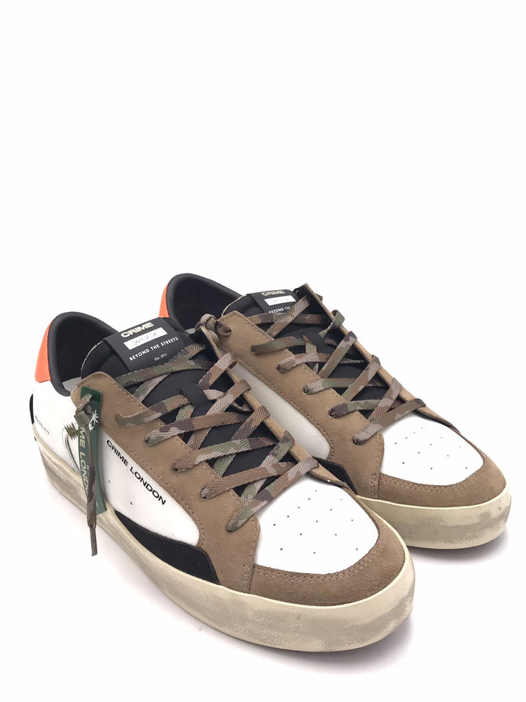 Sneakers sk8 delux bianca-beige 11106 BIANCO-BEIGE CRIME LONDON 