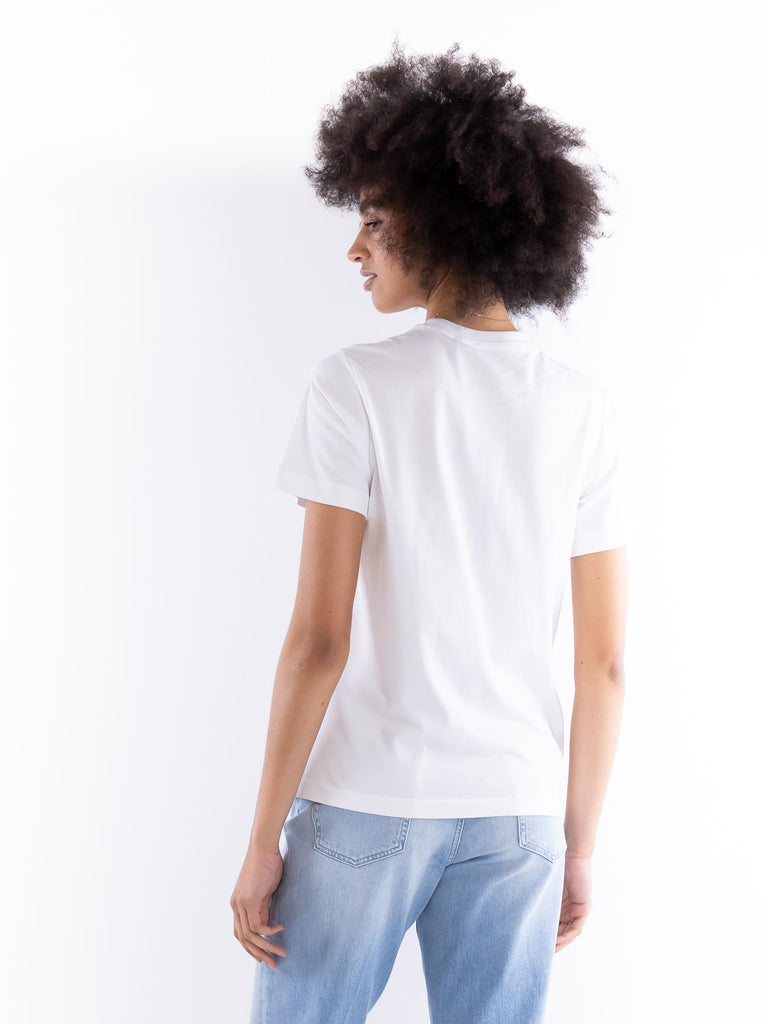 T-shirt donna Flower bianca ORGA CC FLOWER BASTILLE 