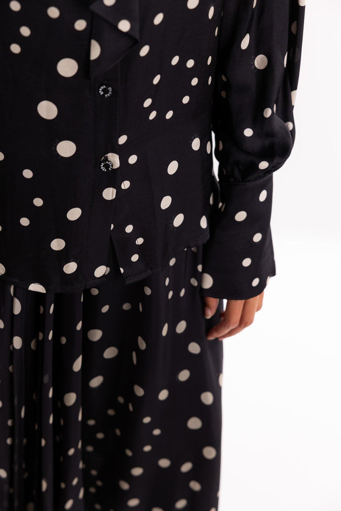 Camicia black pois 15053 NERO 5 PROGRESS 