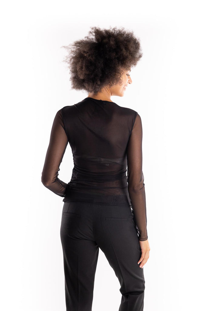 T-shirt Trinity in tulle doppiato nero 2523946021200 001NERO MARELLA 