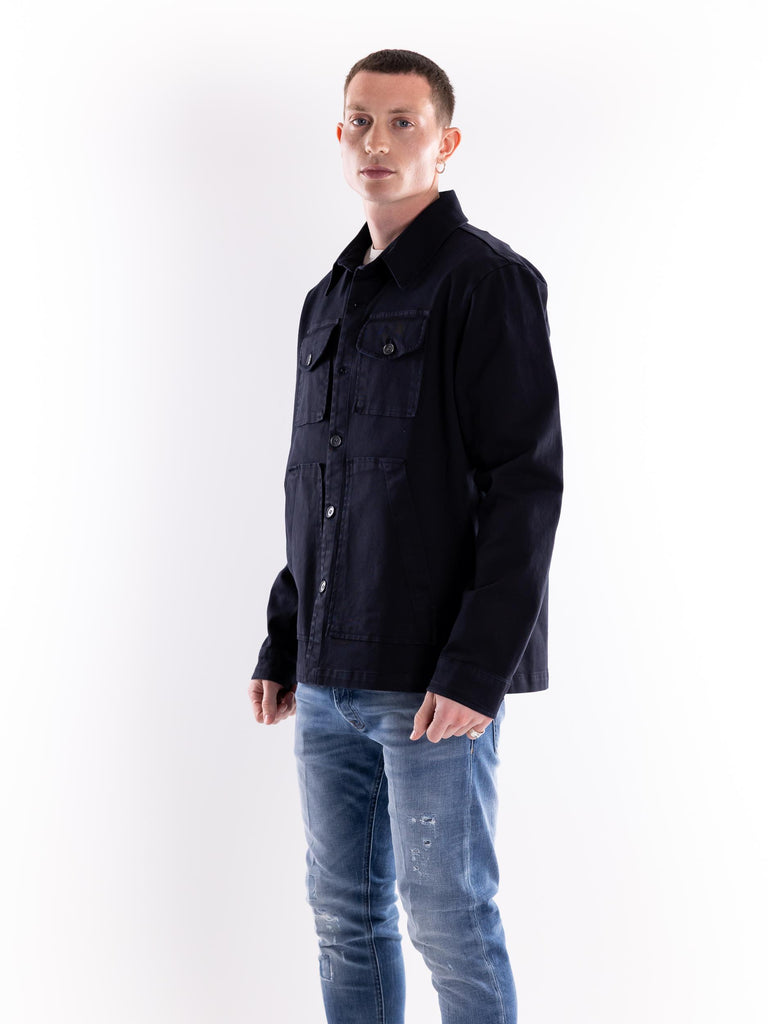 Over shirt uomo blu S5U507 BLU THE EDITOR 
