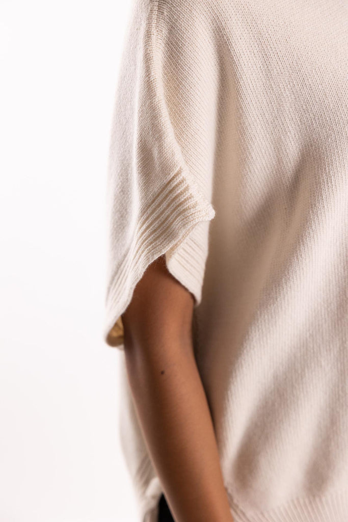 Maglia gilet in lana burro MGKD11055 PANNA AKEP 