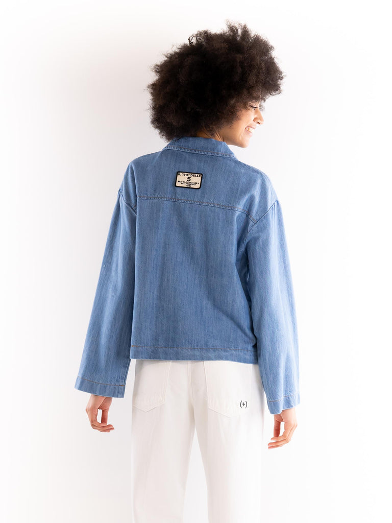 Giacca camicia donna Pixie in denim blu PIXIE UNICABLU IL THE' DELLE 5 