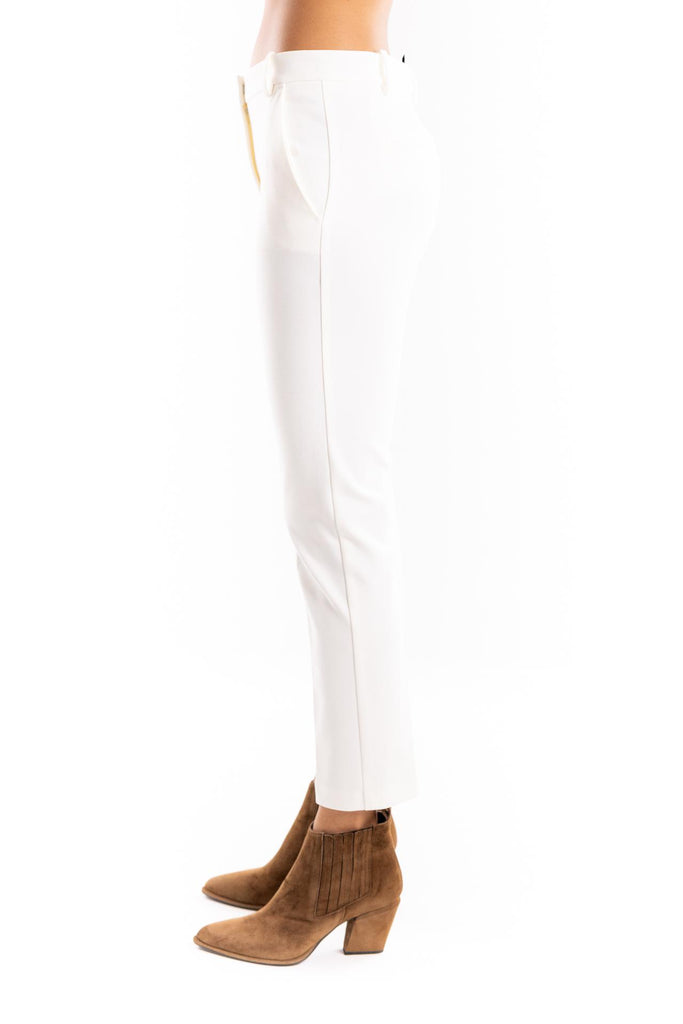 Pantalone Bello punto stoffa bianco 100155 A24DBIANCO PINKO 