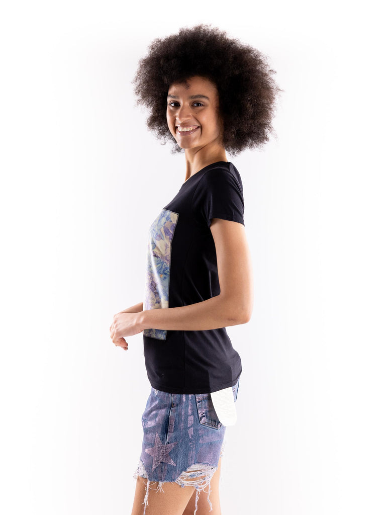 T-shirt donna queen nera ICON/WOMAN QUEENBIANCO BASTILLE 