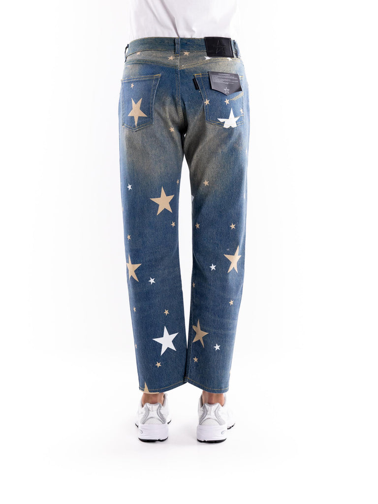 Jeans boyfriends cream stelle bianche-gold LVS051BOY 5FW24BLU ROSSANO PERINI 
