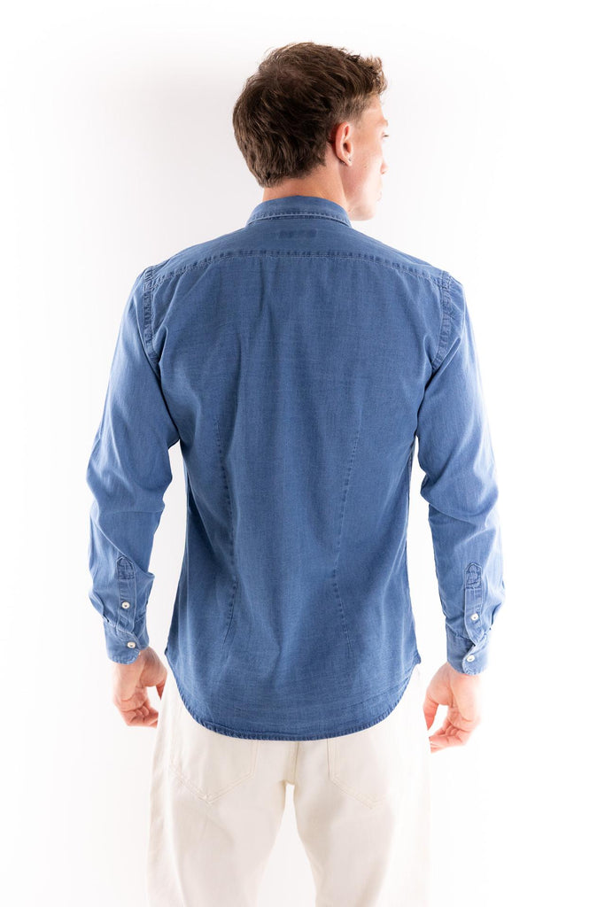 Camicia in denim azzurra OF1F2W5C004 AZZURRO OUTFIT 