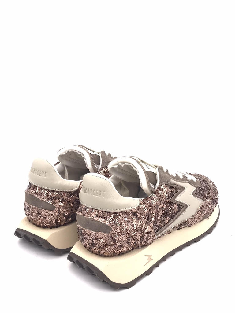 Sneakers running con paillettes champagne HY111 CHAMPAGNE MOACONCEPT 