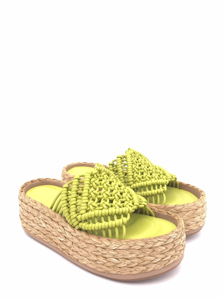 Ciabatta con zeppa Erlea verde lime 412359 VERDE PALOMA BARCELO' 