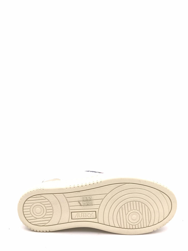 Sneakers medalist low in pelle bianca e suede sponge AULW-GS44 BIANCO/BEIGE AUTRY 