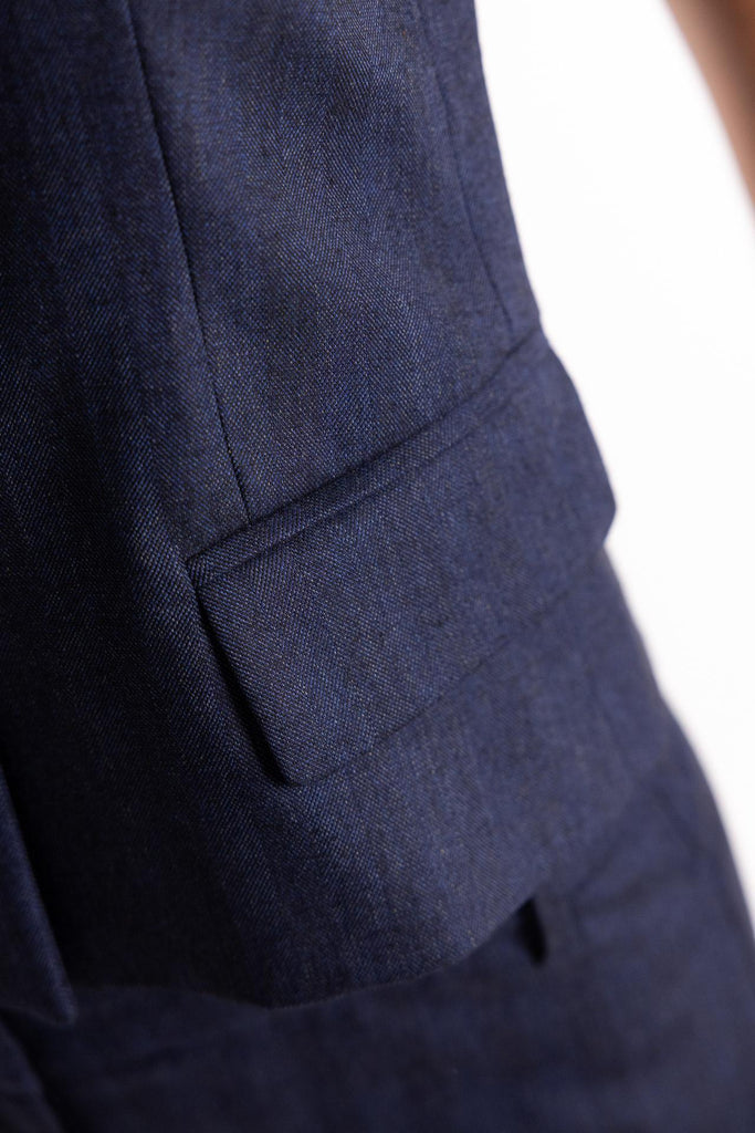 Gilet Stiria in tessuto blu 2523156051200 001BLU MARELLA 