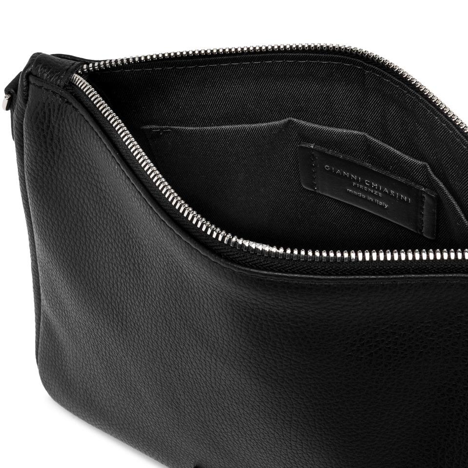 Borsa Nora pouch in pelle bottalata nera BS10225 NERO GIANNI CHIARINI 
