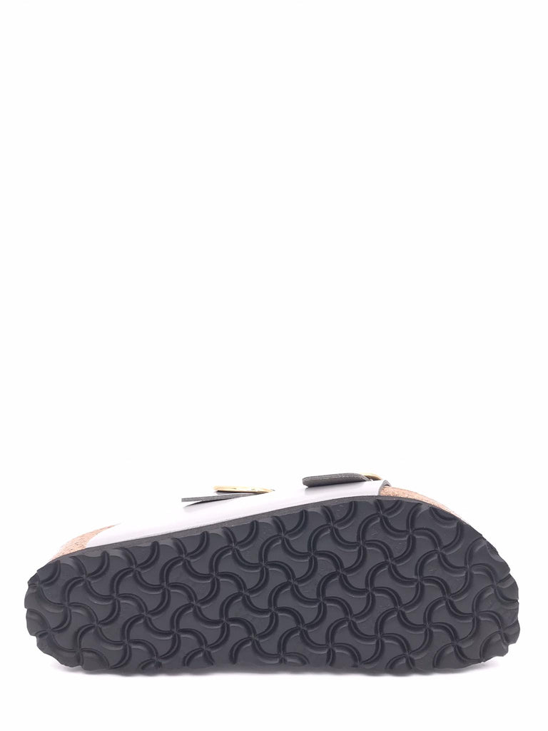 Ciabatta Arizona big buckle high-shine stone coin