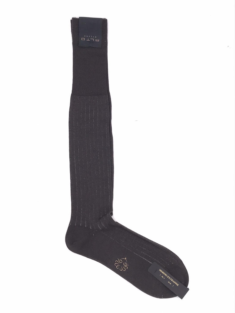 Calzini lunghi Brock a coste blu AM1364UL 005MARRONE ALTO MILANO 