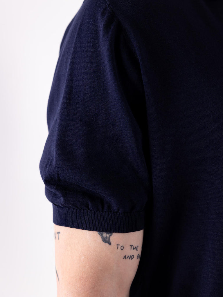 Maglia Polo uomo Nosaka in filo blu NOSAKA 790BLU PEOPLE OF SHIBUYA 