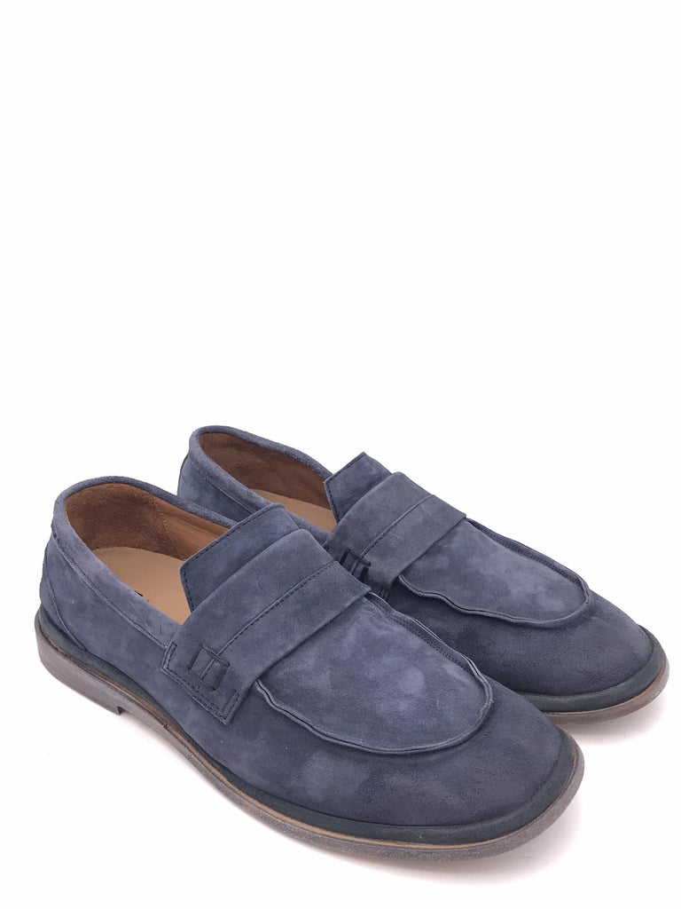 Mocassino destrutturato in nabuk blu 2ES453 BLU MOMA 