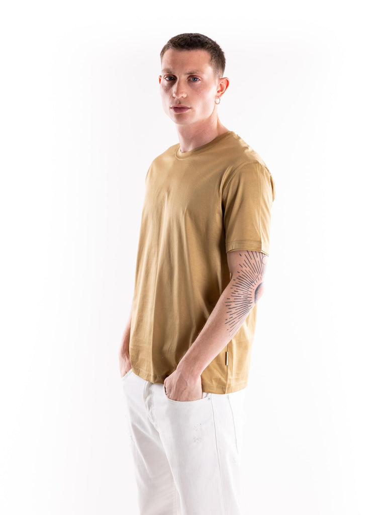 T-shirt uomo in  jersey color sabbia F171 SABBIA PAOLO PECORA 